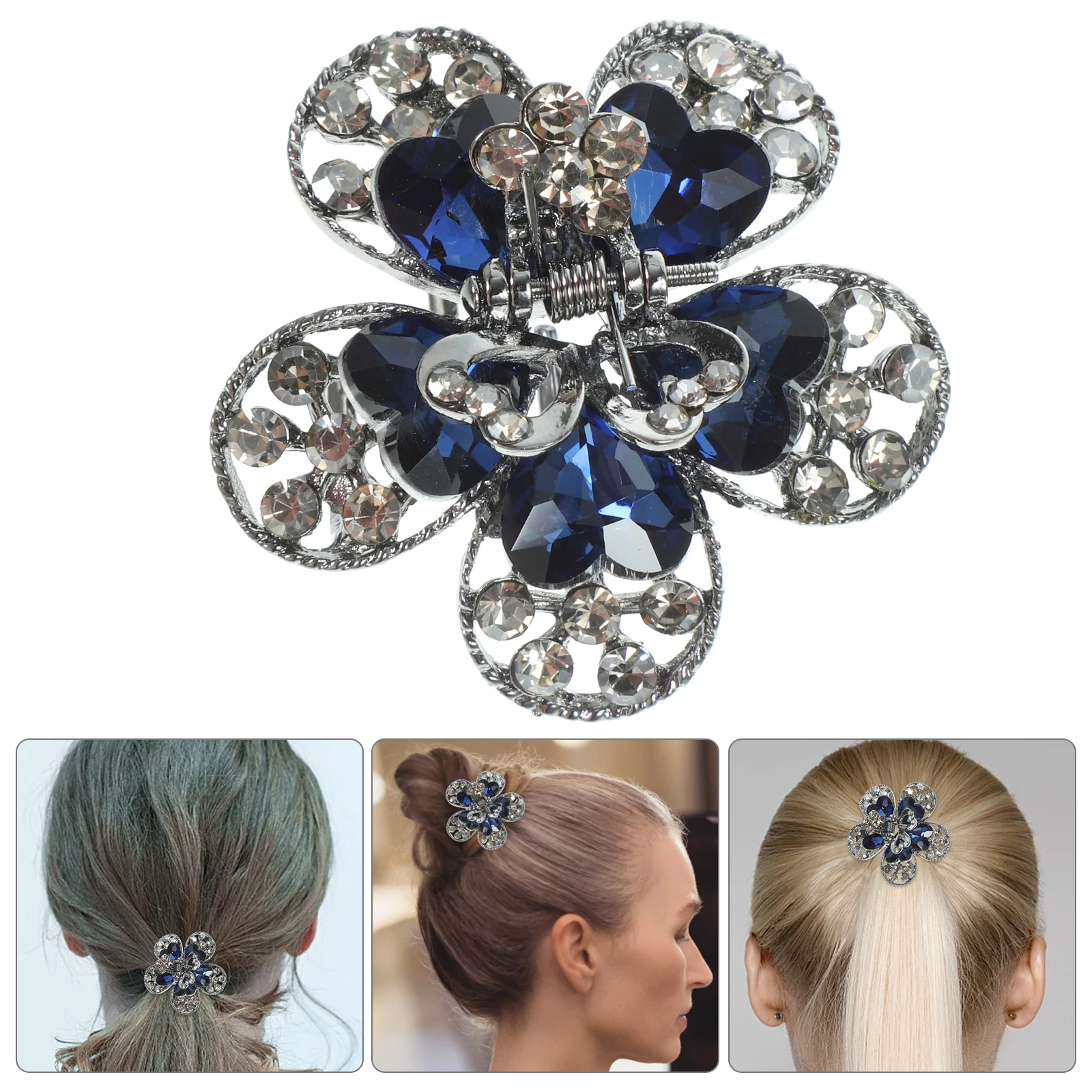 

Rhinestone Hair Clip Snap Small Claw Clips Accessories Rhinestones for