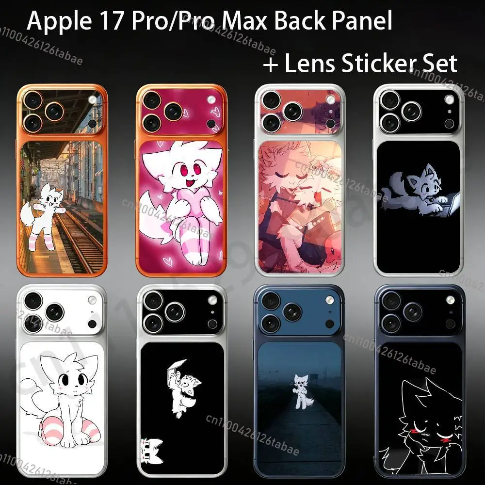 

Cute B-Boykisser For iPhone 17Pro/ProMax Battry Back Cover with Camera Decal Skin Rear Protective Sticker Film