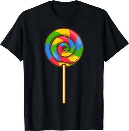 Lollipop Rainbow Sucker Candy Halloween Costume Lazy Gift T-Shirt