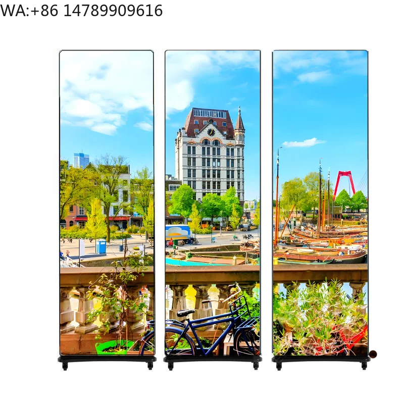LEDGood Selling Customized Folding Indoor Floor-Standing Display Panel Poster Display Screen