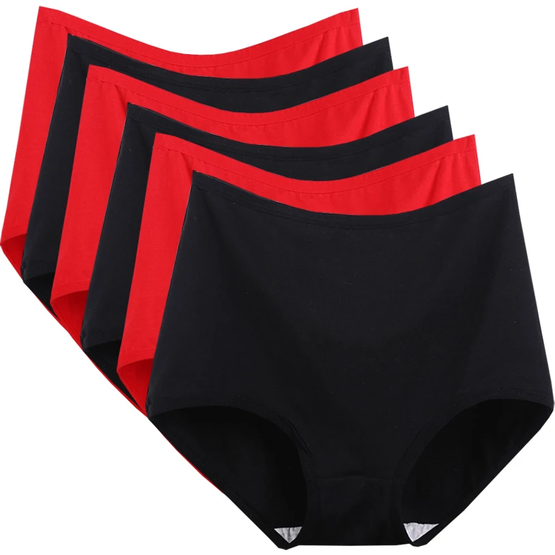 

6 шт. хлопковые трусики для девочек, бесшовное нижнее белье больших размеров, женские удобные трусы, женские трусы с высокой талией, сексуальное вентилируемое нижнее белье