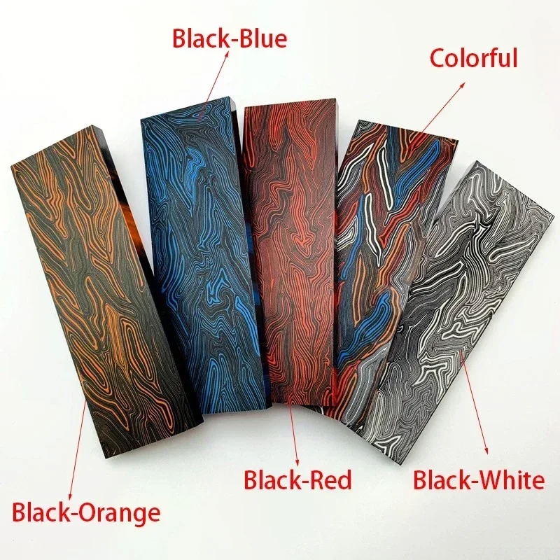 

Damascus Pattern G10 Material Knife Handle DIY Making Boards Plates Accessories for Knives Catapult Grip Patches Scales - 1 Pcs