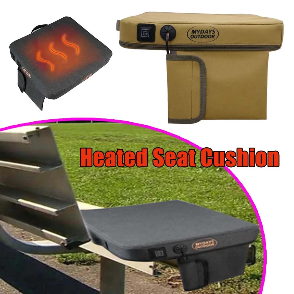 

Electric Heating Pad Waterproof Cold Resistant Seat Cushion Adjustable Heat for Winter Sports Camping Stadium Bench Outdoor Mat