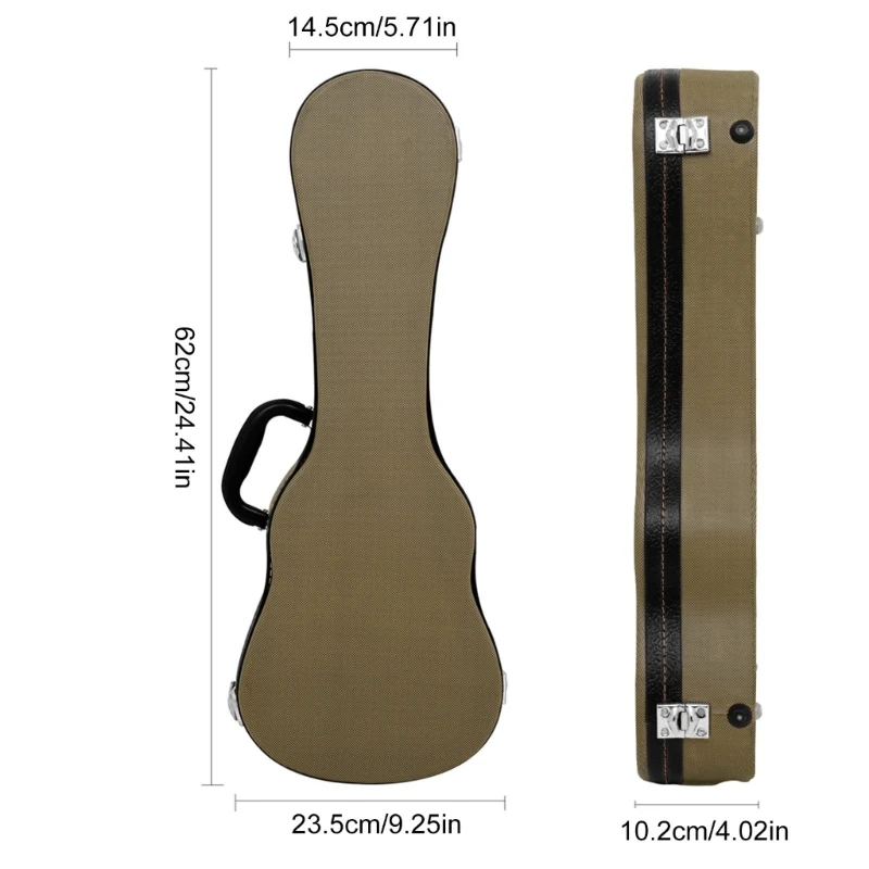 Ukulele Hard Case Bag Waterproof Ukulele Protective Bag with Carrying Handle R66E