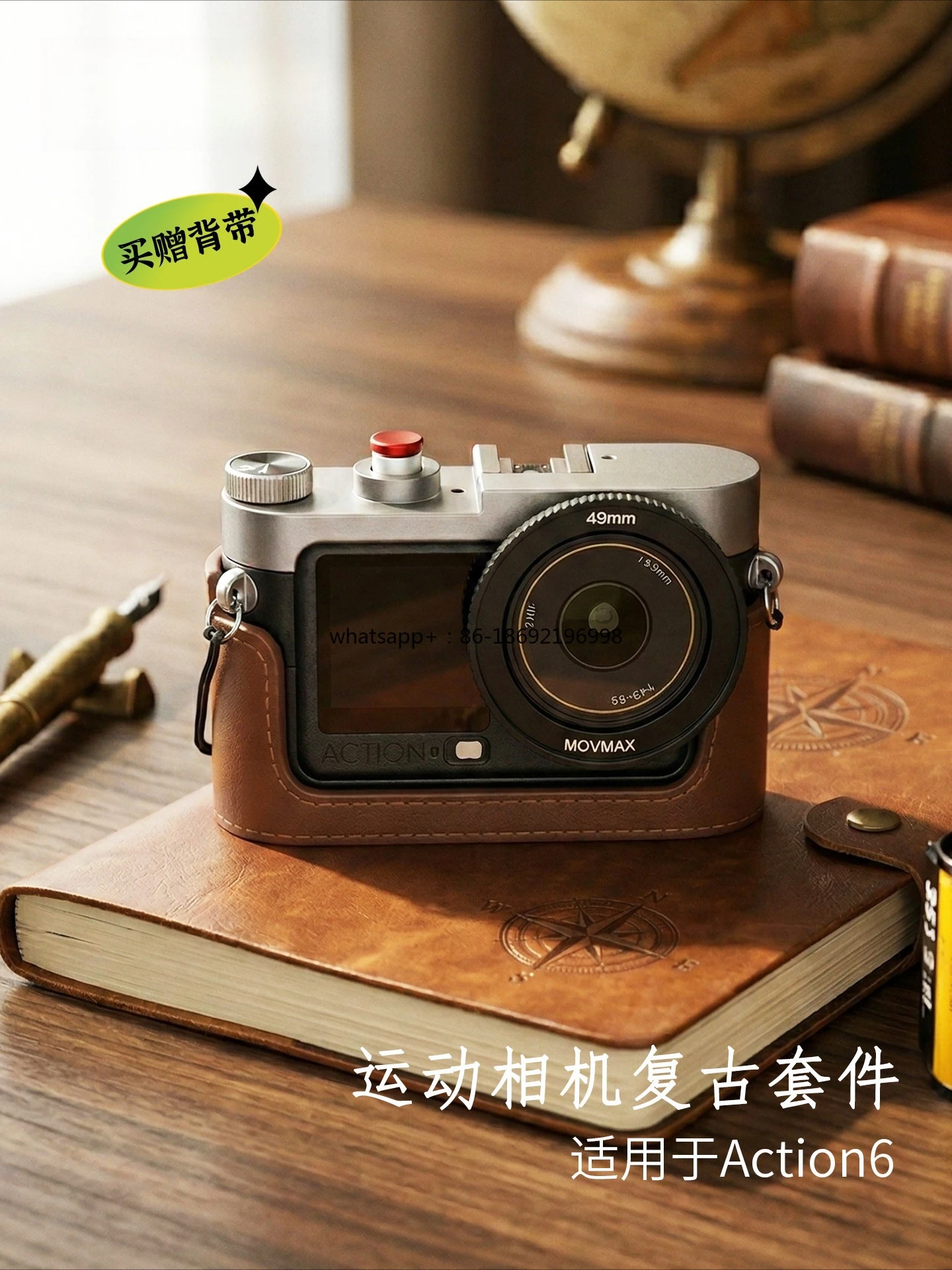 Action Camera Accessories Anti-drop Protective Cover Action6 Street Shot Handle Shutter Grip Shoulder Strap Camera Bag