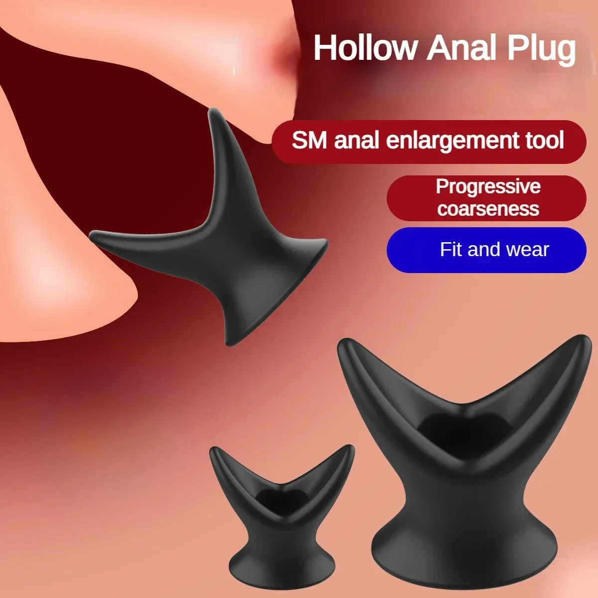 Anal Tunnel Plug Stretcher,Anus Ass Wide Open,Hollow in the Middle Anal plug Buttplug Butplug,Silicone But Butt Plugs,Sex Toys