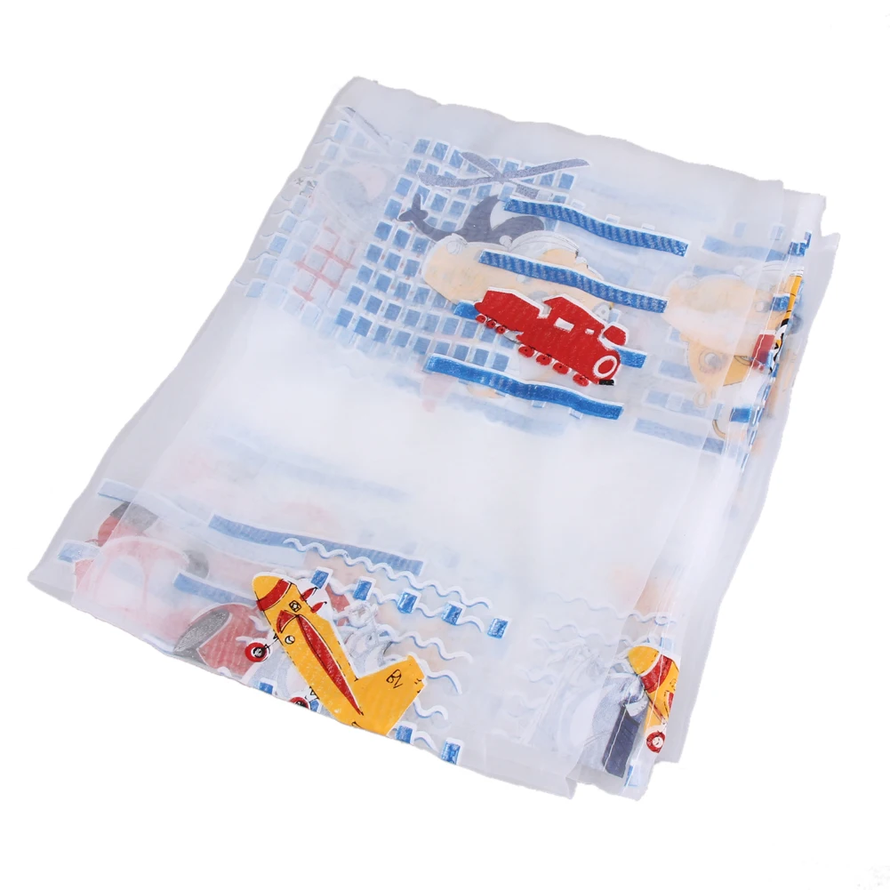 Kids Car Pattern Tulle Sheer Curtain Decorative Articles Wave Curtains Tulle Lightweight Porch Partition for Living Room Kitchen - view 2