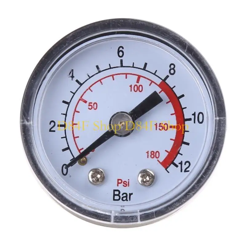 D84F Pressure Gauge Iron/Plastic for Case Horizontal/Vertical Type Double Scale Gauge Air Compressor Gauge 3 Different Types