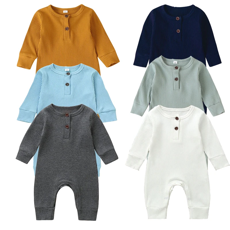 Autumn Baby Rompers Christmas Baby Boys Clothes Soft Cotton Bebe Clothes Newborn Solid Baby Romper Infant Gril Clothing