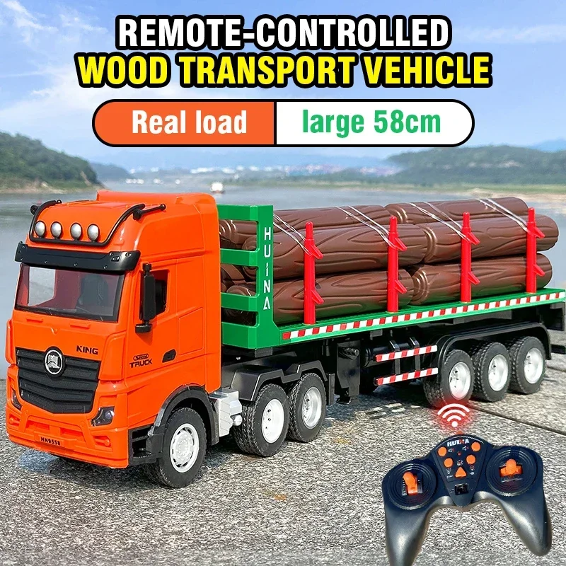 

Huina 9Ch Радиоуправляемый автомобиль из сплава, съемный транспортер с дистанционным управлением, 1/18, радиоуправляемый грузовик, светильник, детские рождественские подарки, модель игрушки