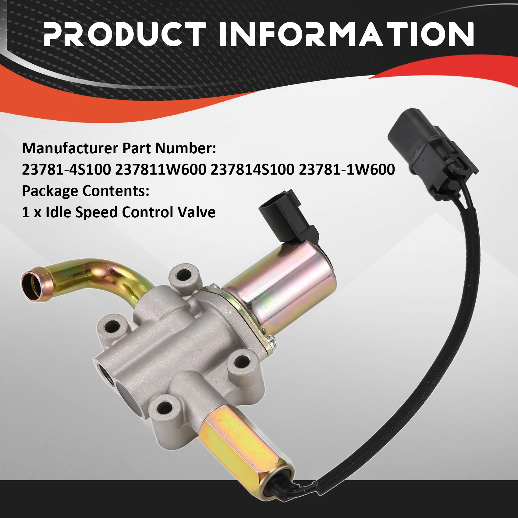 

23781-1W600 23781-4S100 Idle Air Idle Speed Control Valve For Nissan Frontier Pathfinder Xterra QX4 3.3L 1999-2004