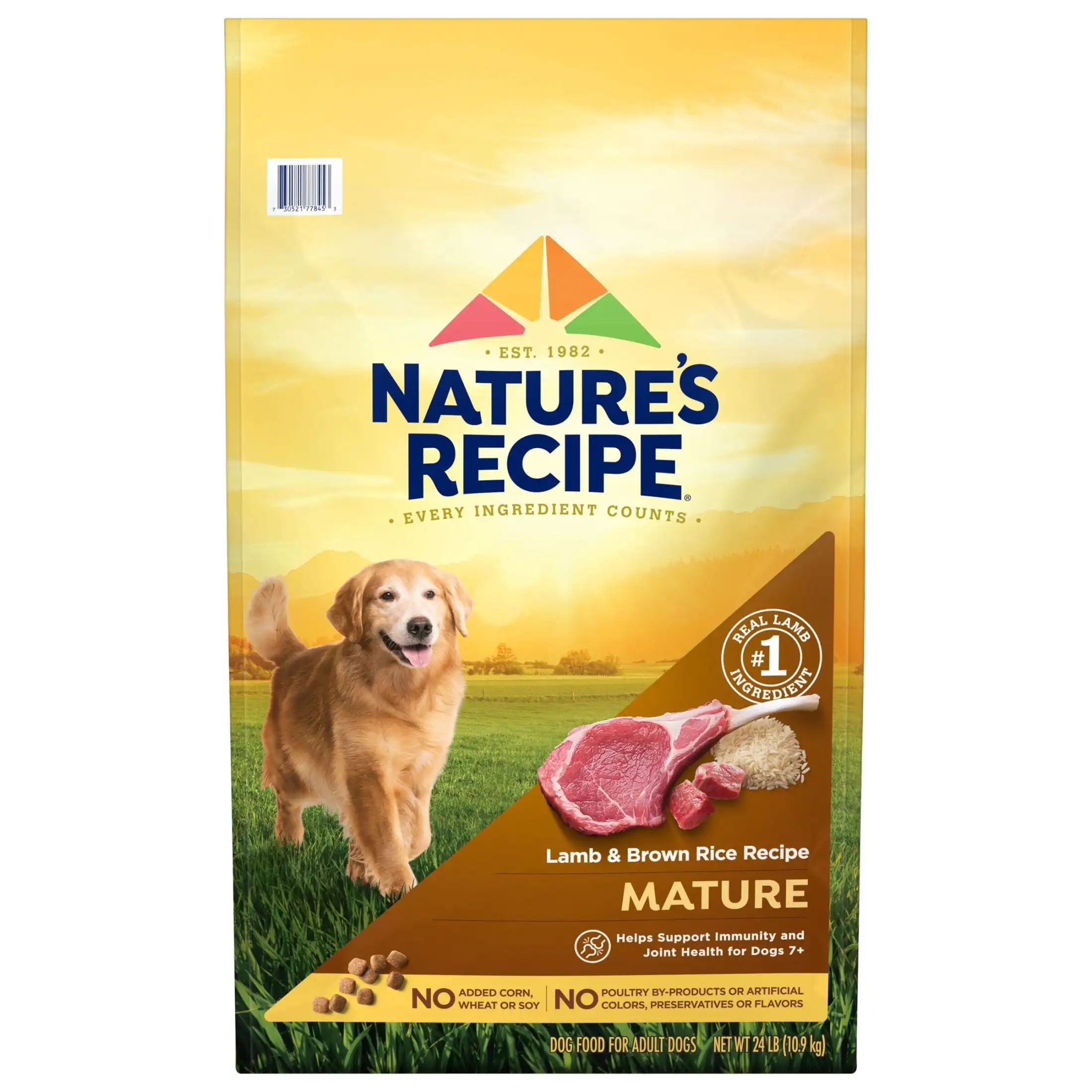 

Nature's Recipe Mature Lamb & Brown Rice Recipe Dry Dog Food, 24 Lbs Bag