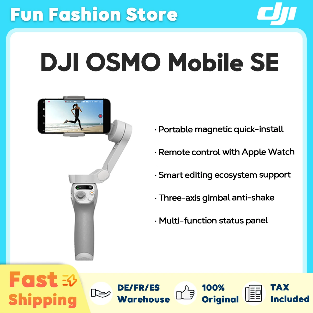 DJI OM SE Osmo Mobile SE cardan portable piste active 5.0 conception magnétique rouleau rapide DJI tout neuf Original en Stock DJI OM SE Osmo Mobile SE cardan portable piste active 5.0 conception magnétique rouleau rapide DJI tout neuf Original en Stock