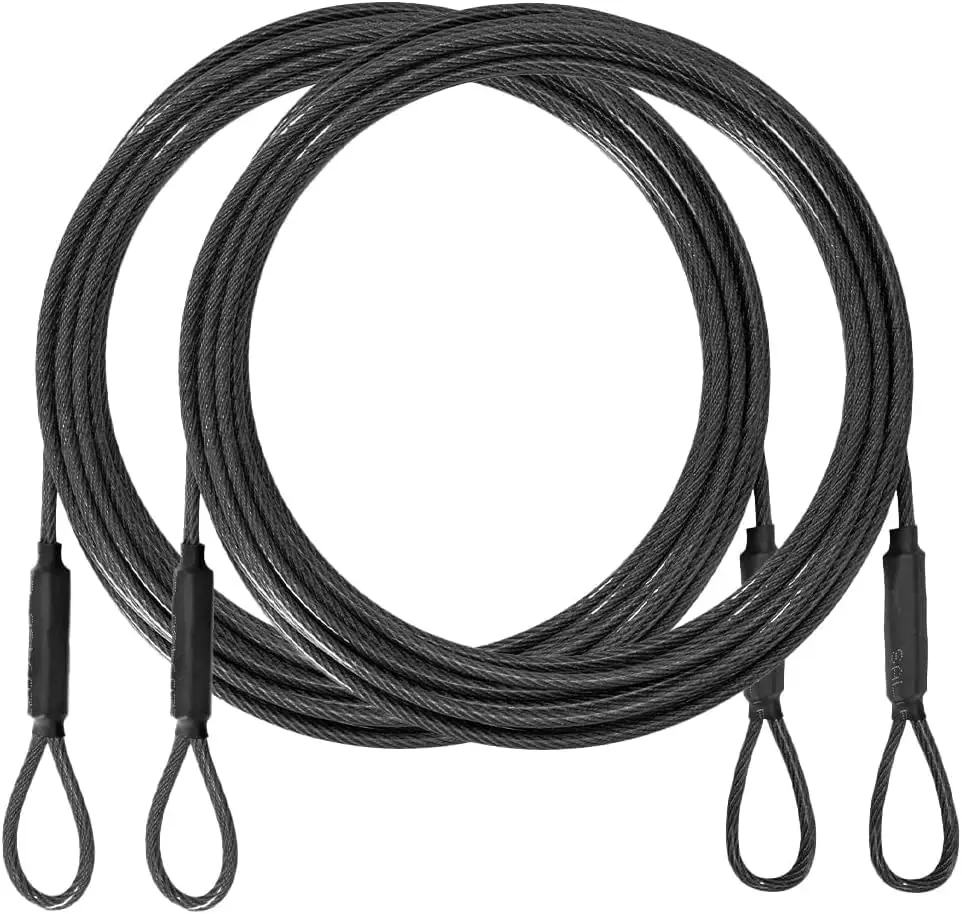 

3.3mm Stainless Steel Security Cable for Luggage, Bike Lock - Flexible, Weather-Resistant, 3ft Length (2-Pack)