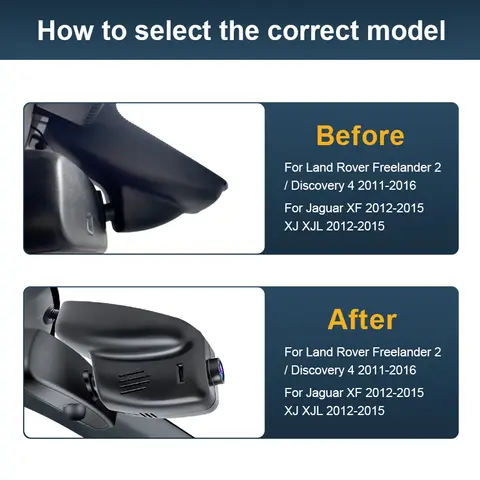4K HD 2160P Dash Cam for Jaguar XF XJ XJL 2012-2015 for Land Rover Discovery 4 2011-2016, Freelander 2 Car DVR 4K Video Recorder