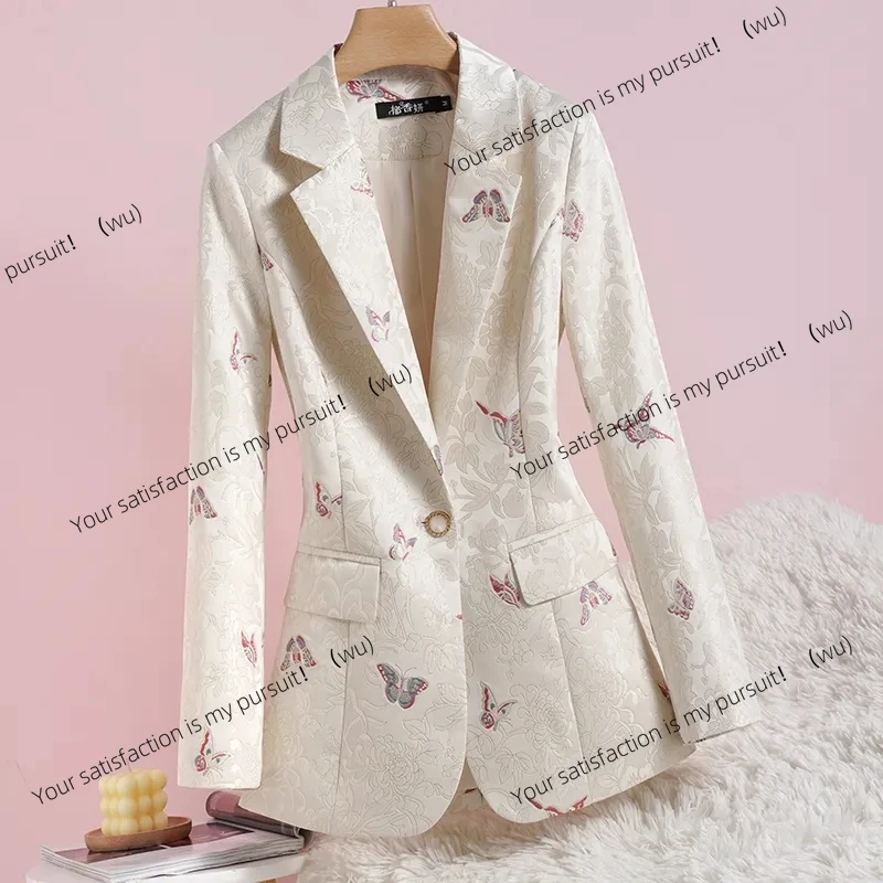 

Элегантная женская деловая куртка, рабочая куртка с длинным рукавом, женская повседневная куртка, куртка с принтом