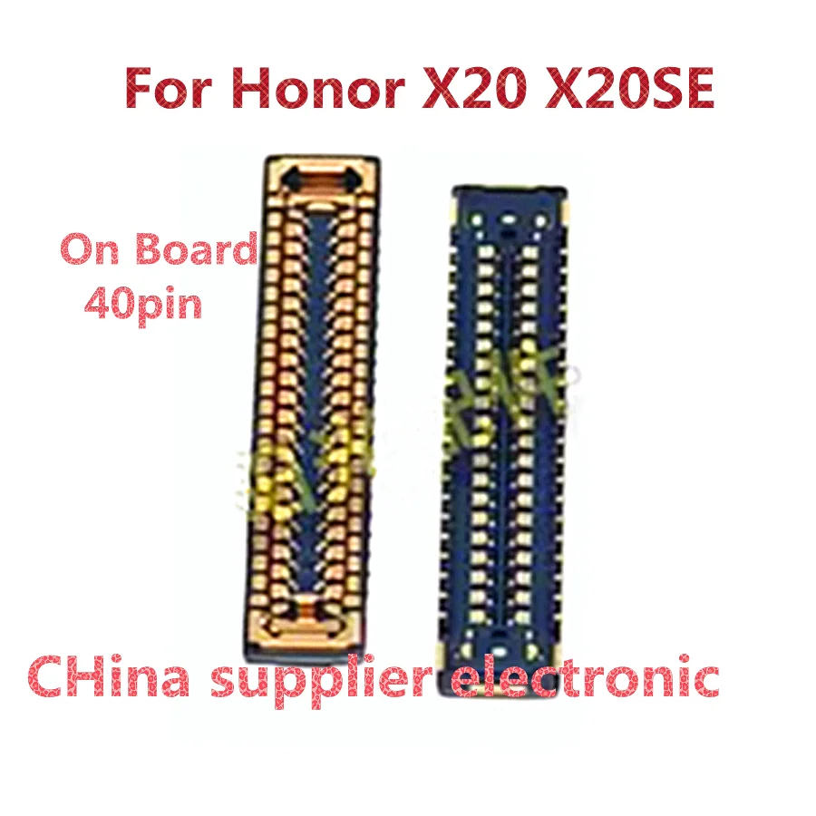 10pcs-100pcs For Honor X20 X20SE LCD screen display base connection buckle motherboard cable FPC connector On Board Flex 40 pins