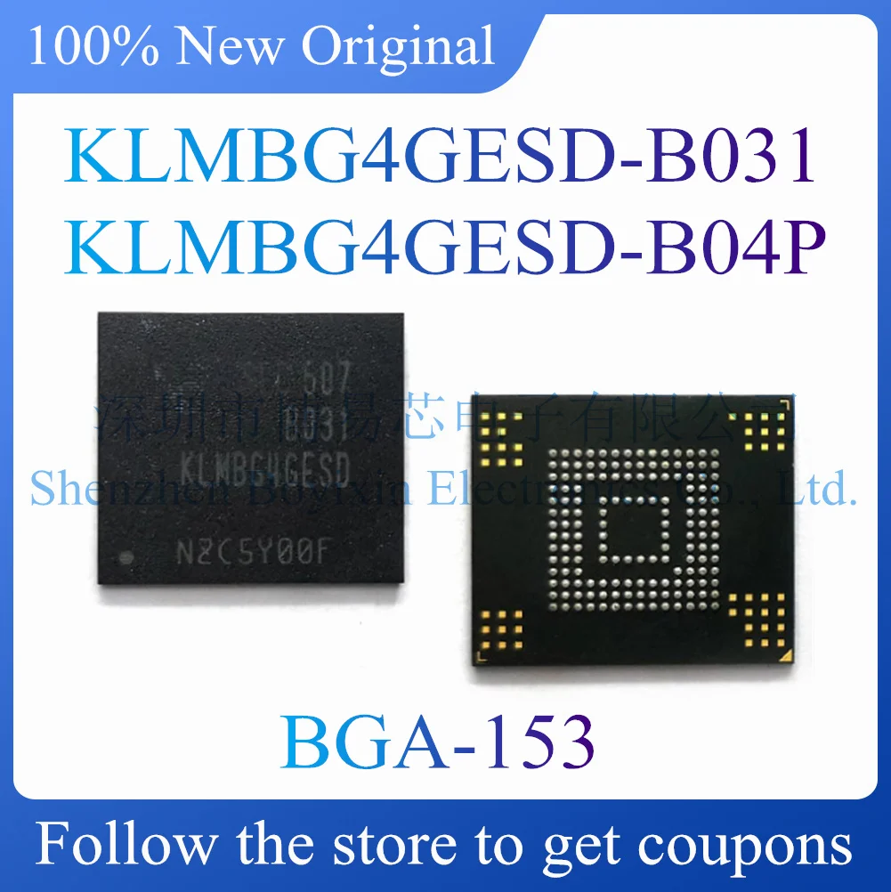 NEW KLMBG4GESD-B031 KLMBG4GESD-B04P.Original and genuine memory.BGA-153