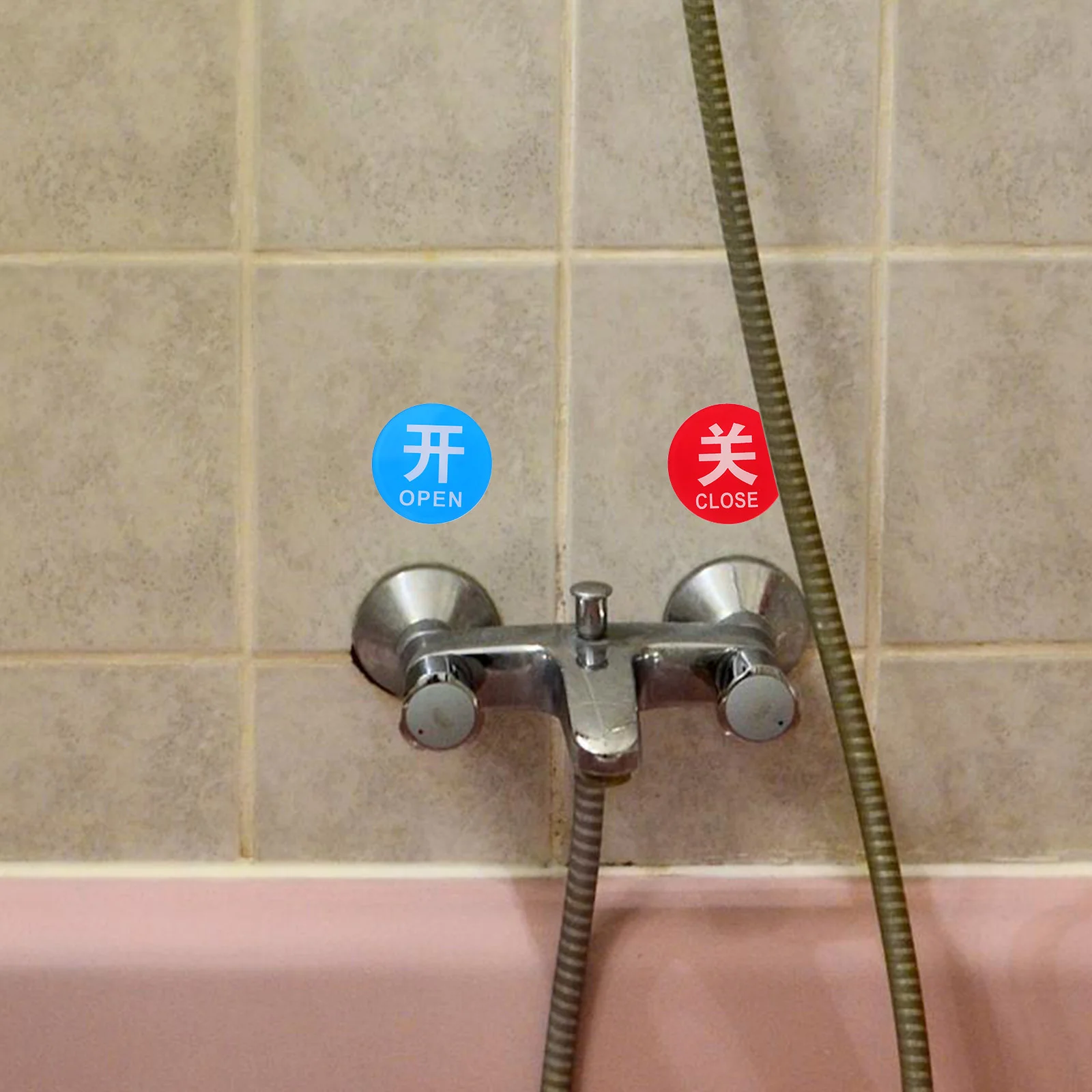 Faucet Sign on Hot and Cold Water Sticker, Signage Label, Signage on Water, Sinks, Acrílico e Cuidado