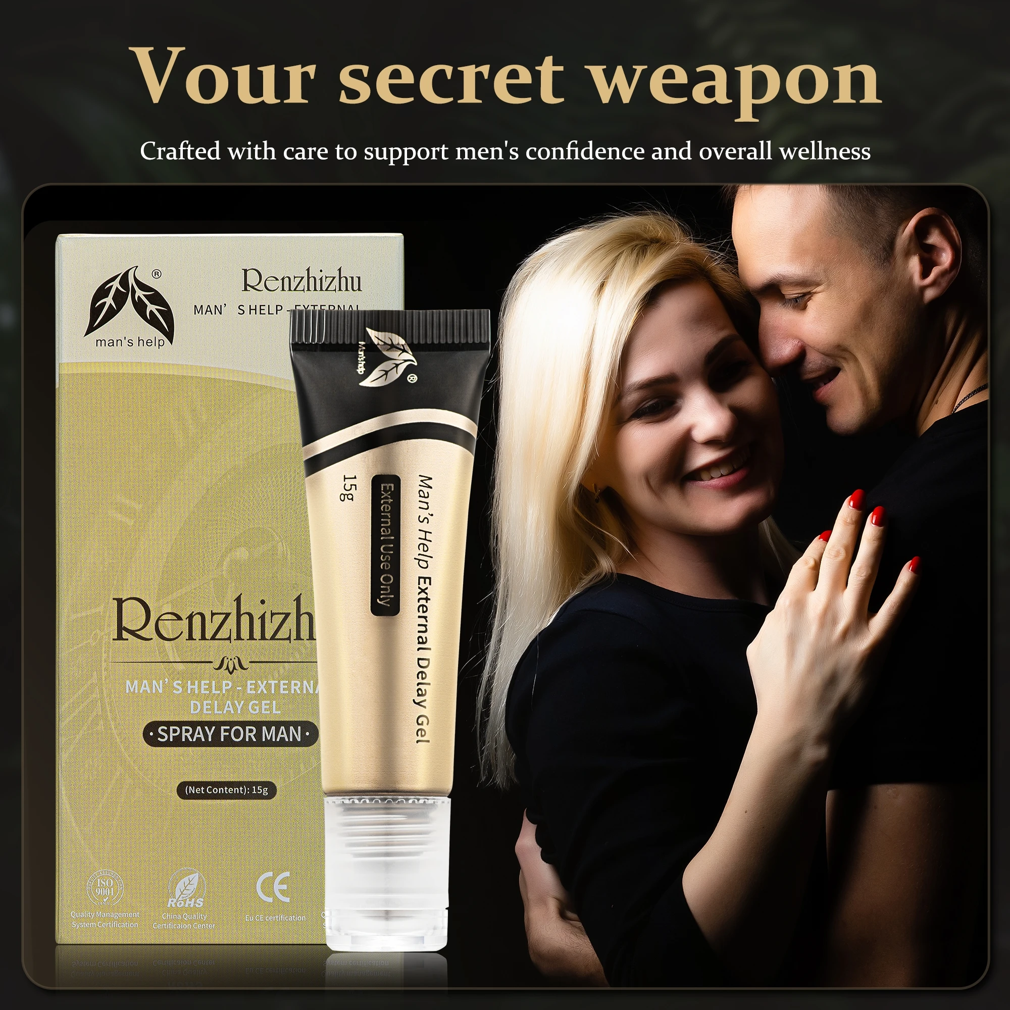 Human assistance delay gel male products lasting ejaculation adult fun life health 15g