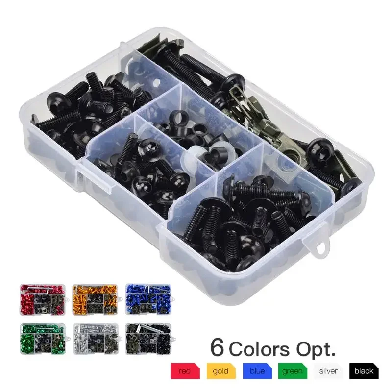 

D5 177PCS Fairing Bolts Kit CNC Alloy Screws Nut For Motorcycle Modification Accessories Windshield Cover Set Retrofit Bolt Set