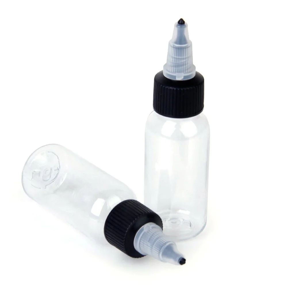

10Pcs Ink Bottle Large Capacity Clear Plastic Empty Pigment Storage Bottles Leakproof for Tattoo Ink Soap