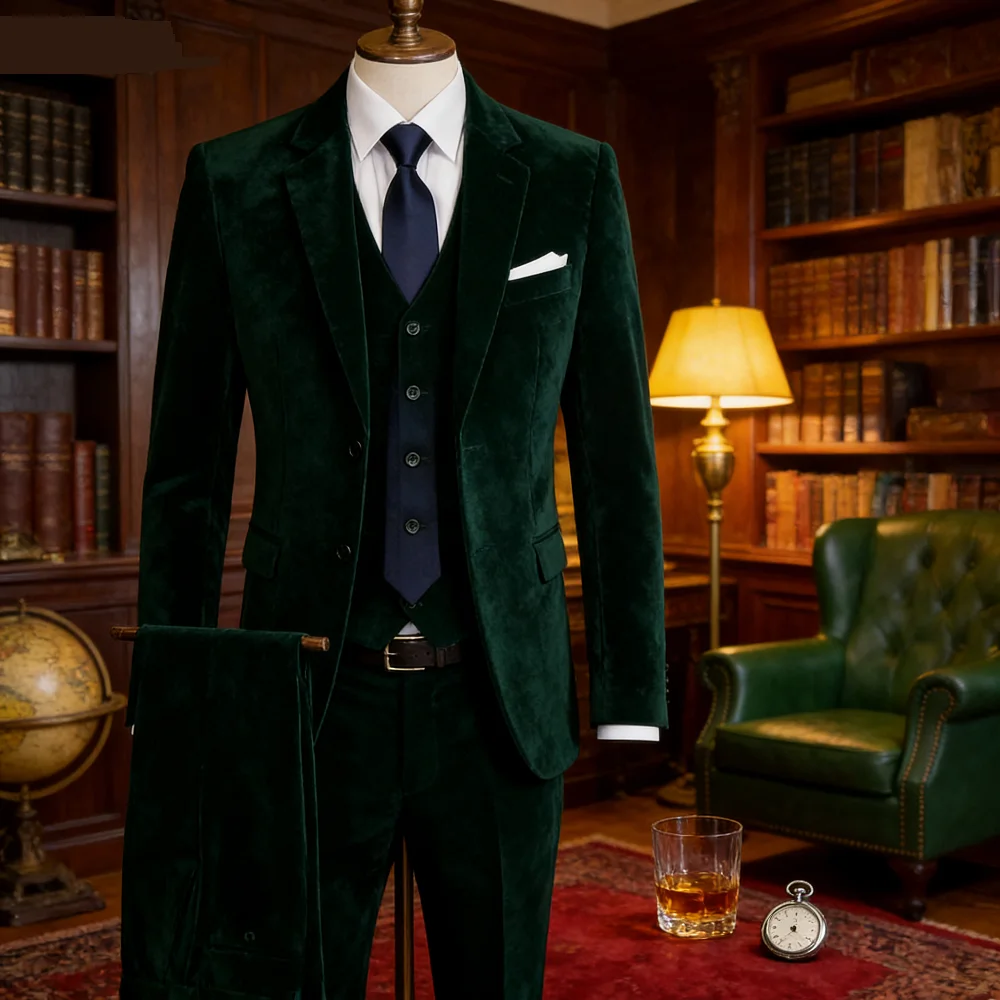 

Мужской деловой костюм Terno из трех предметов с обычной курткой, жилетом и брюками для свадебной вечеринки, повседневных мероприятий