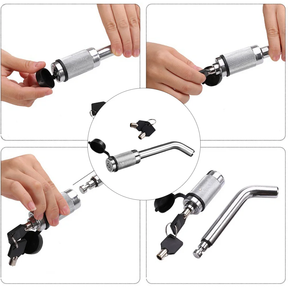 

Trailer Hitch Receiver Lock 1 Pc Anti Theft Elbow Style Swivel Hook Pin for Car Truck Accessories