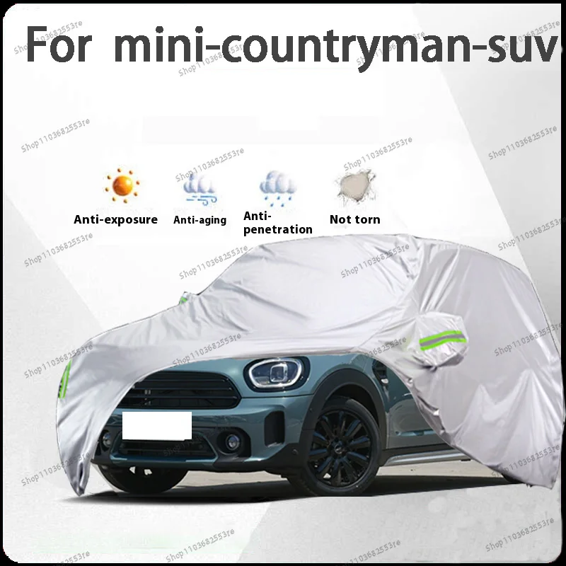 

For Mini Countryman Fit Car Cover Waterproof Dustproof Sunshade (UV) Snowproof Silve Full Cover with All-Day Protection