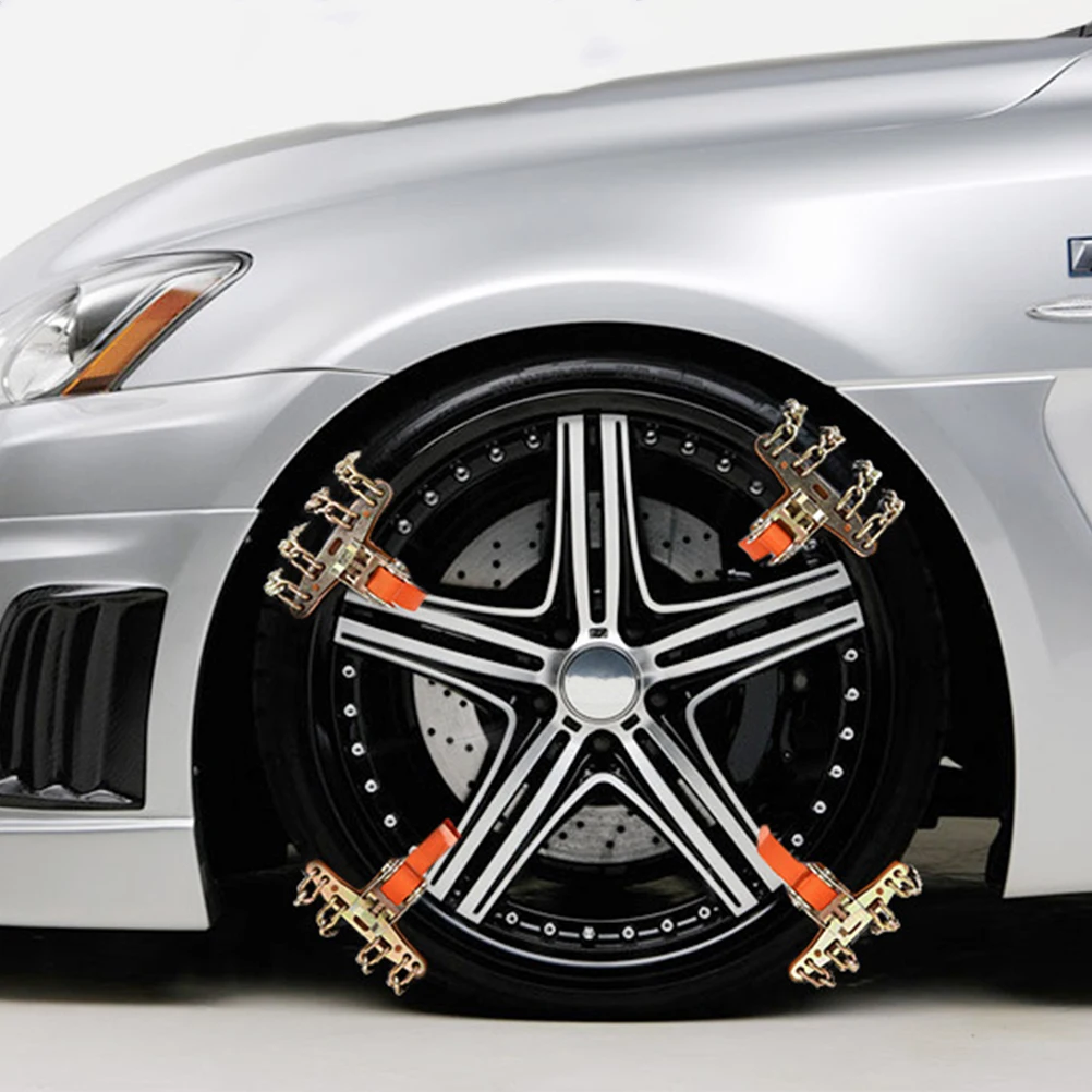 

Anti-S Chains For Car Suv Winter Driving 165Mm-195Mm Heavy Duty Snow Ice Tire Chains Wear Resistant Pad Strong Engineering