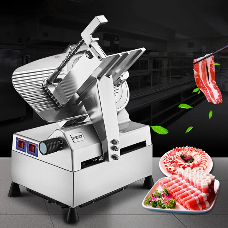 Industrial Frozen Meat Fish Beef Ham Slicer Automatic Cutting Machine Meat Slicer Cutter Electric 0-18mm Thickness 59*47*72cm 57