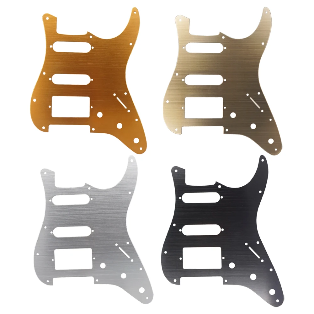 لوحة خدش معدنية للجيتار Pickguard مكونة من 11 فتحة لاستبدال ألومنيوم الجيتار الكهربائي SSH مصممة لتركيب الجسم القياسي #5