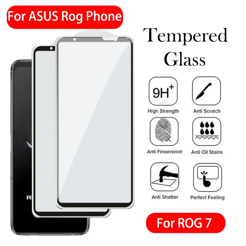 Electroplated  Tempered Glass For Asus ROG Phone 5 6 7 8 Pro Ultimate Screen Protector for Asus ROG Phone 8 Pro