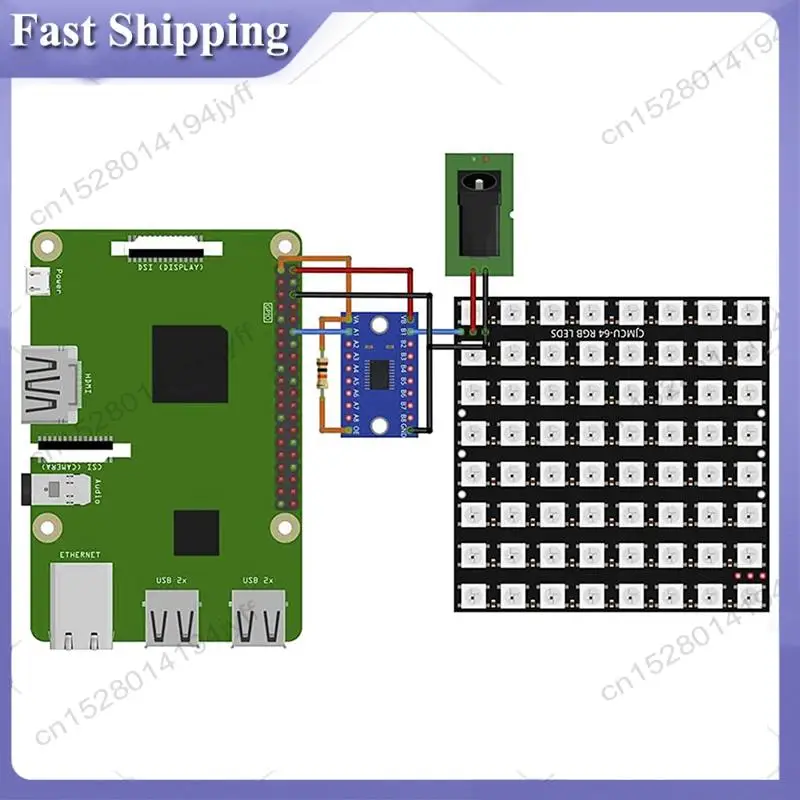 -ABDH 18 X U 64 LED لوحة مصفوفة CJMCU-8X8 وحدة متوافقة مع Arduino وRaspberry Pi