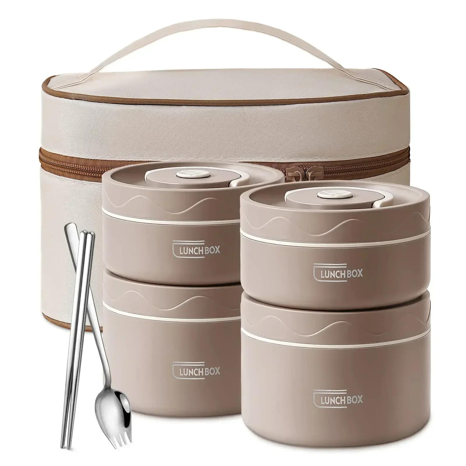 304 Edelstahl Vakuum-Isolierte Lunchbox Thermobehälter – Thermische Bento-Box Hält Essen Warm, Auslaufsicherer Suppen-Thermobehälter