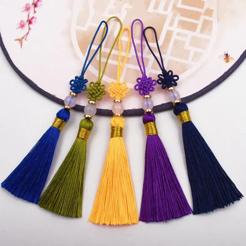 5-20Pcs Small Chinese knot Tassels Silky Bookmark Tassel Handmade Mini Tassels for Jewelry Making Crafts DIY Sewing Accessories