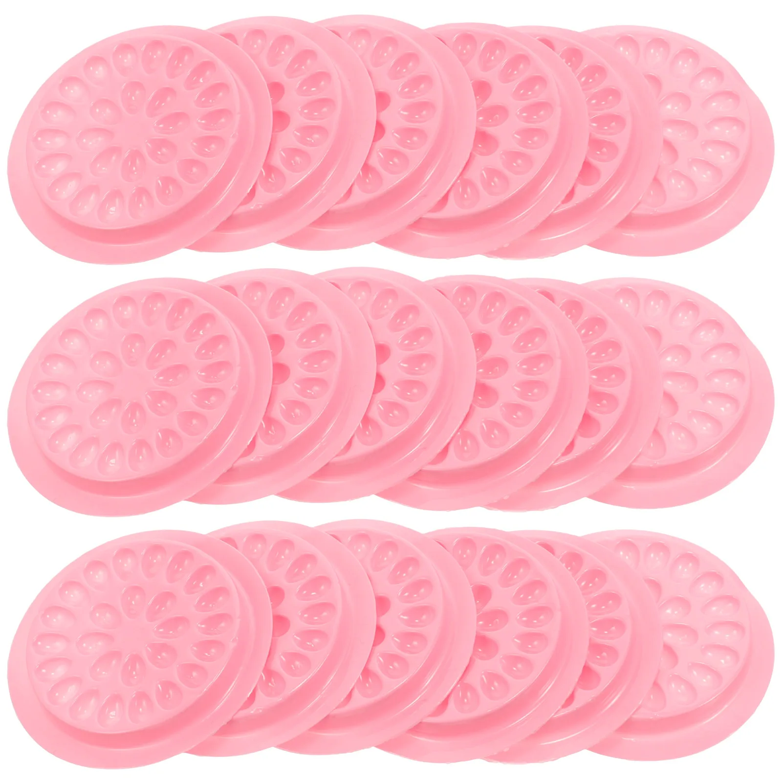 

100pcs Pink Eyelash Glue Holder Pallet Rack for Extensions with Multiple Grooves Design to Improve Grafting Efficiency Prevent