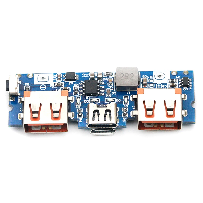 1Pc di alta qualità Micro/Type-C USB 5V 2.4A Dual USB Power Bank Power Board Boost Module accessori per telefono