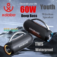 XDOBO Bluetooth speaker SINOBAND Youth outdoor waterproof portable 60W high-power audio subwoofer speaker hifi sound system