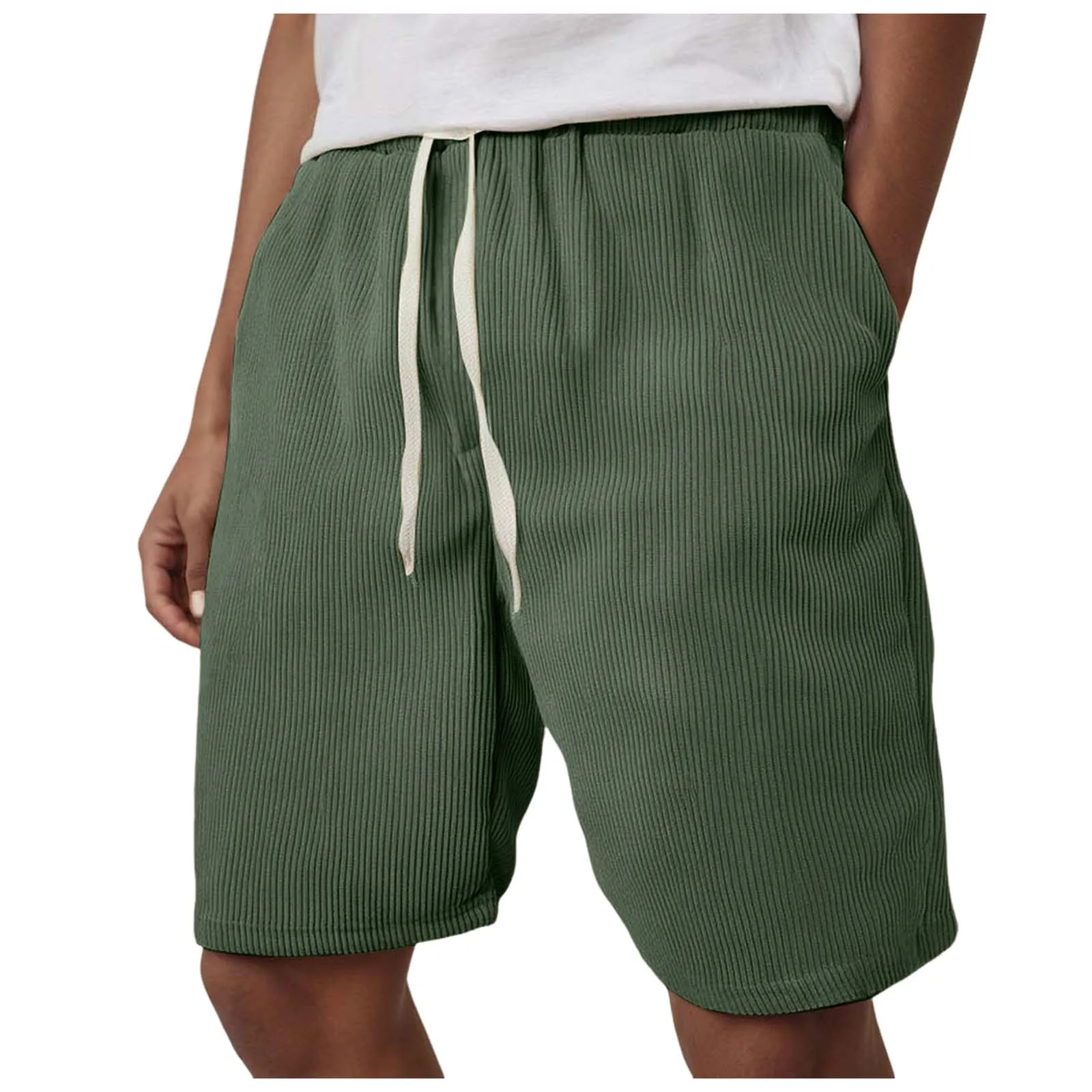 Aped Shorts شورت رجالي ريترو سروال قصير أزياء من الدانتل حتى بلون كبير الحجم شورت غير رسمي بريق رغوة ستار #4