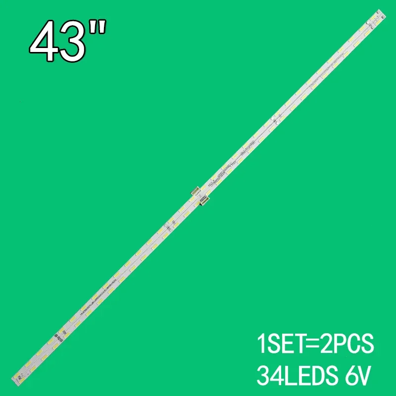 Tv Backlight Strip Voor 43c2 68-572140-0be Sh43hr720s34a/B0 V1 43hr720s34a0 V1 HR-87508-00069 L98 + LA2RD3U0-C-K 4c-lb4334-hr01q 1