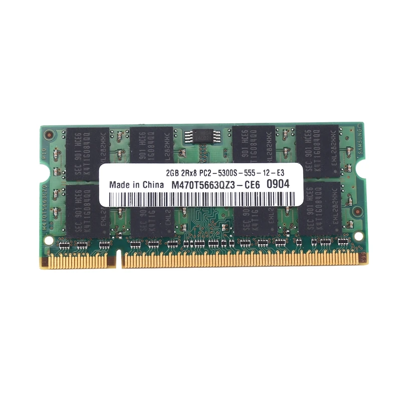 DDR2 2GB RAM Memory PC2 5300 Laptop RAM Memoria SODIMM RAM Accessories 667Mhz Memory 200Pin RAM Memory