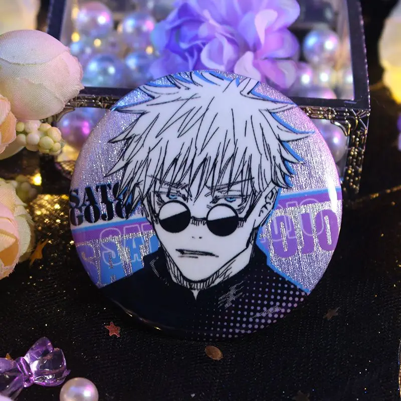 Jujutsu Kaisen Satoru Gojo Getou Suguru Inumaki Toge Laser Badge Anime Peripheral Brooch Gifts for Friends Collection Goods