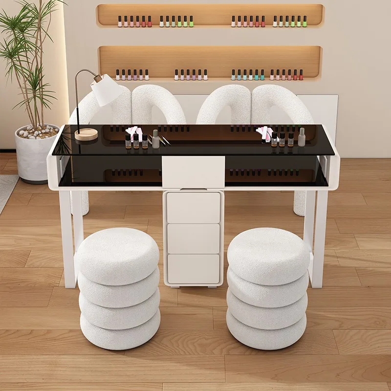 Wholesale Modern Minimalist Light Luxury Nail Salon Nail Table Comfortable Sofa Table and Nail Table