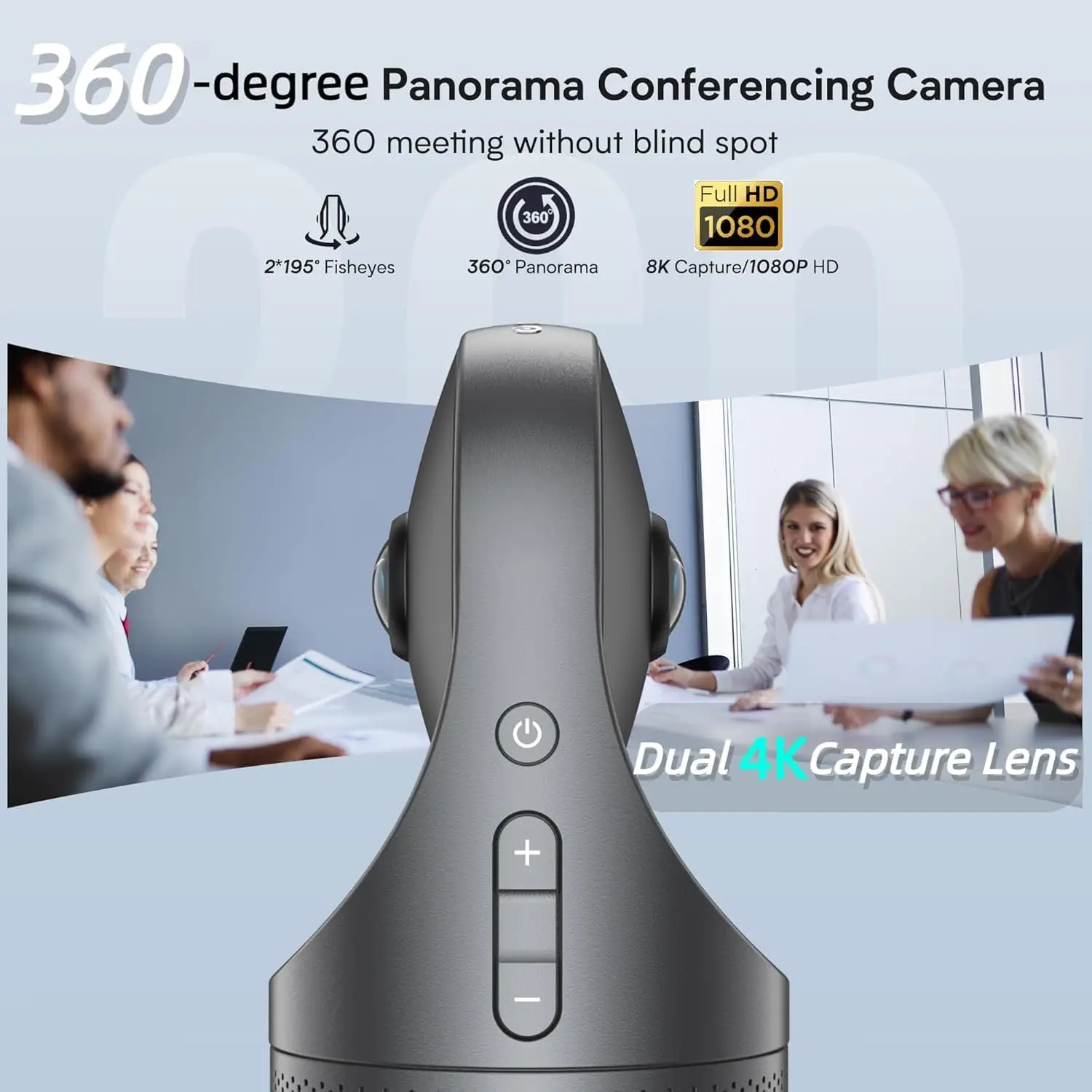 KanDao Meeting Pro - كاميرا مؤتمرات الفيديو 360، نظام مؤتمرات الفيديو الذكي 4 في واحد AI