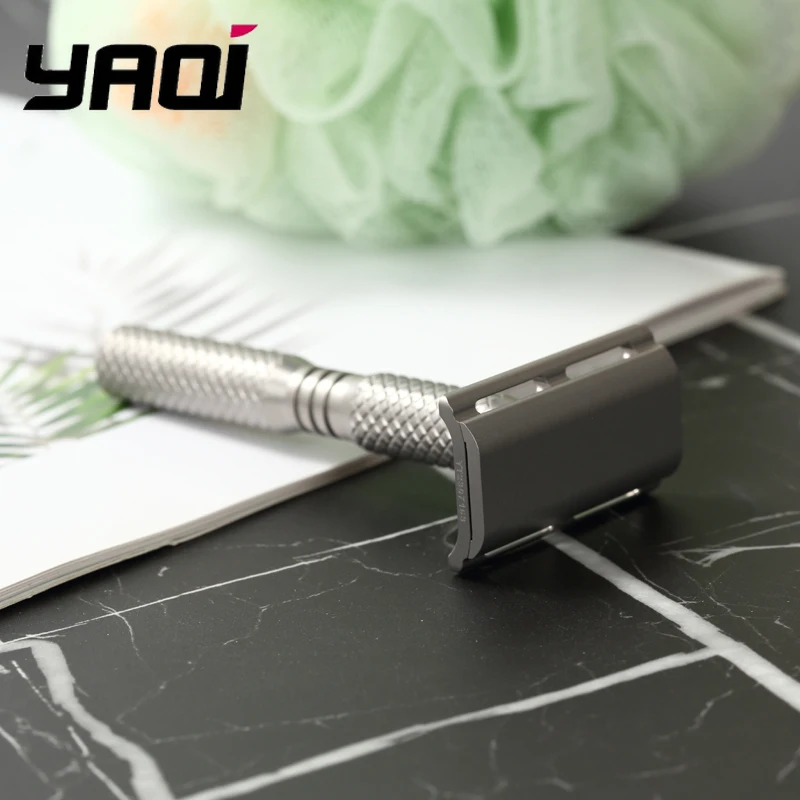 Бритва YAQI Ghost Cross Grain, титановая легкая безопасная бритва, коллекционные предметы, подарок на день рождения для парня