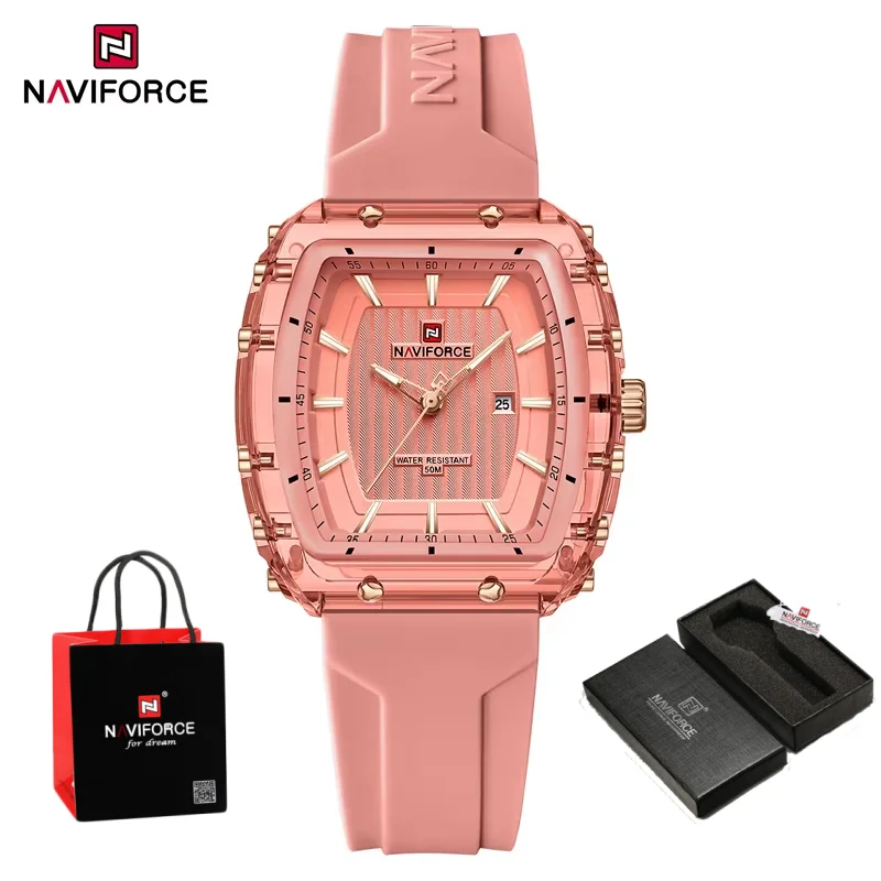 NAVIFORCE Creative Fashion Women's Watch Quartz Waterproof And Shockproof Watch Ladies High-End Women's Watch Package Gifts