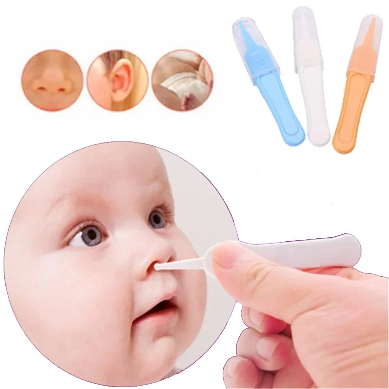 Newborn Dig Booger Clip Baby Ear Nose Navel Clean Tools Kids Safety Tweezers Cleaning Forceps Toddler Nasal Cavity Care Supplies