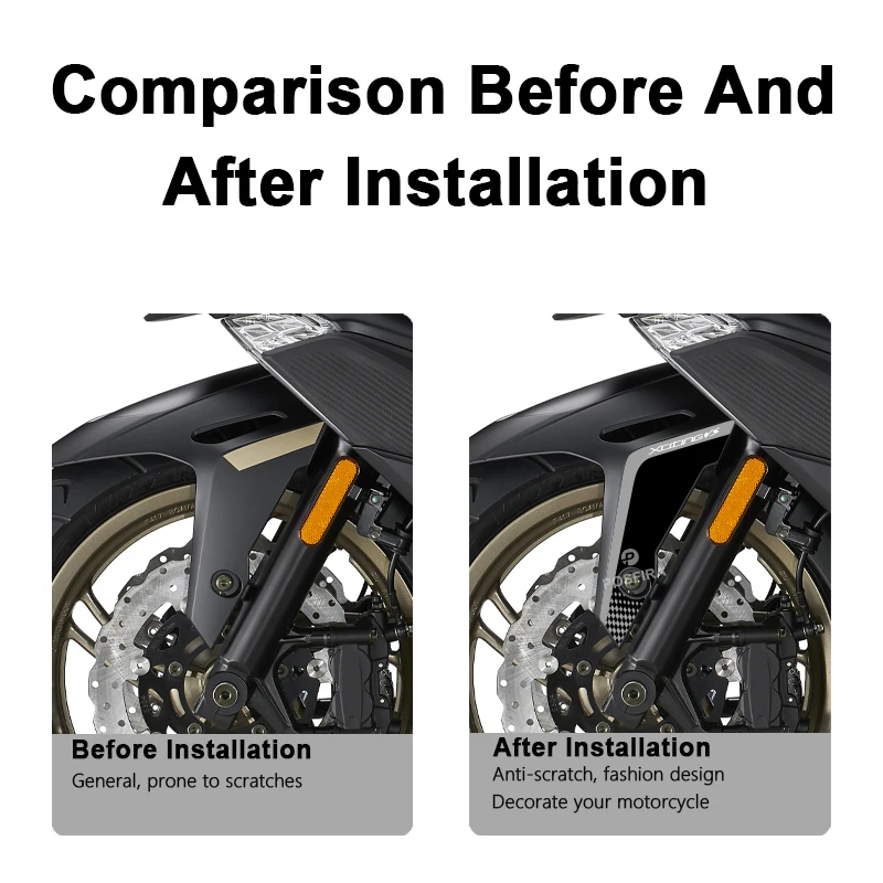 POSFIRA Motorcycle Front Fender Sticker Vinyl Decals for KYMCO Xciting VS 400 400VS 2026 Mudguard Decoration Accessories