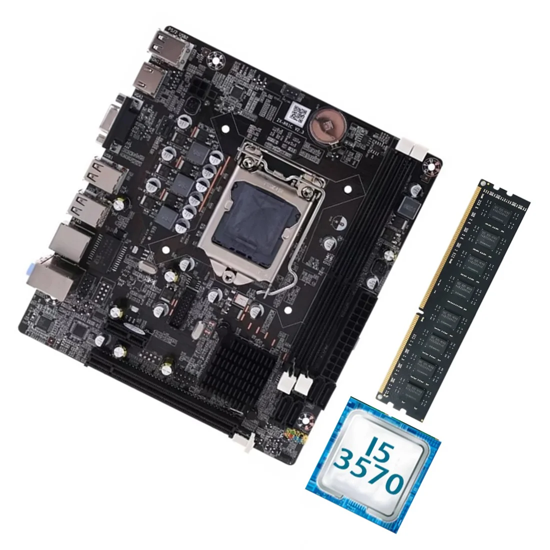 B75 LGA 1155 Motherboard Set with Core I5 3570 CPU 8GB 1600MHz DDR3 Memory SATA III USB 3.0 Mianboard Combination